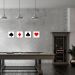 Quadro Naipes Color Baralho 86x375 4-86x86 Filete Marrom
