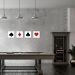 Quadro Naipes Color Baralho 9 43x189 4-43x43 Filete Branco