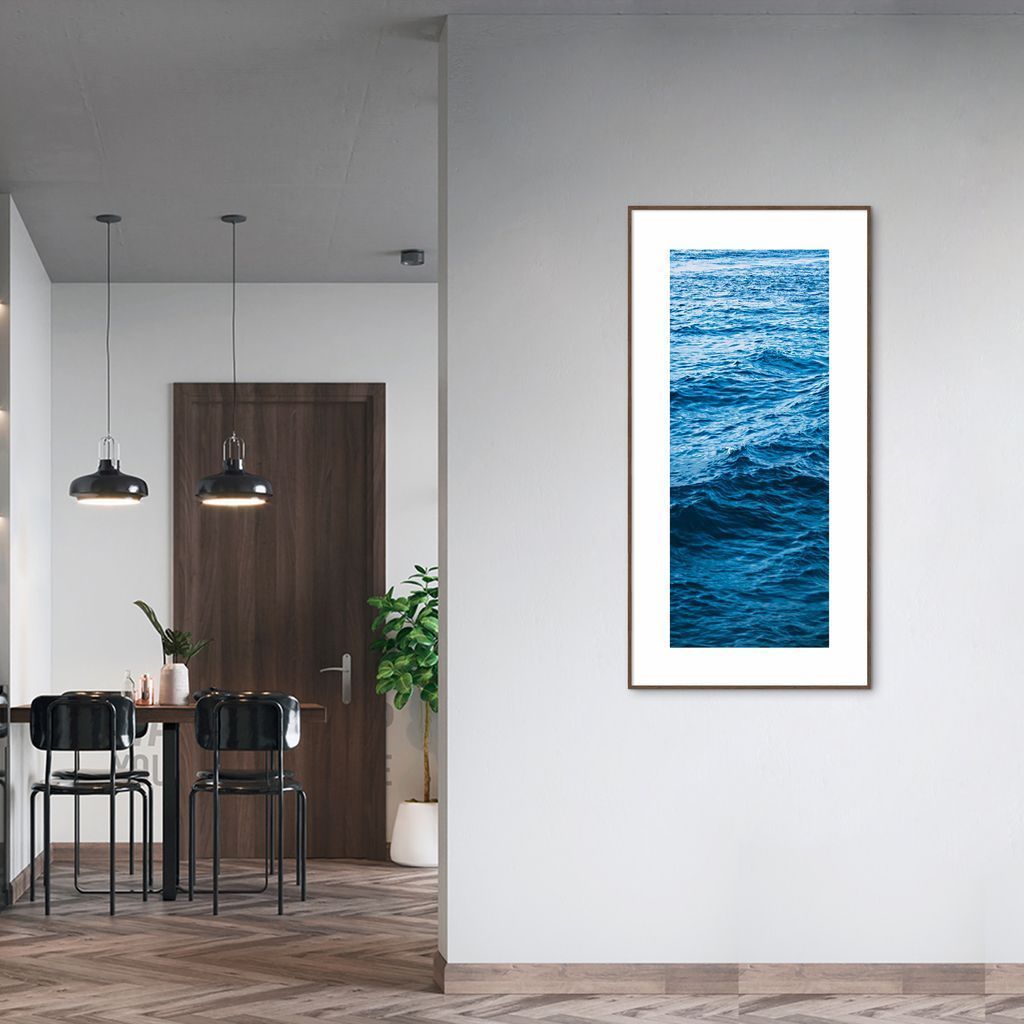 Quadro Oceano 120x60 Filete Marrom