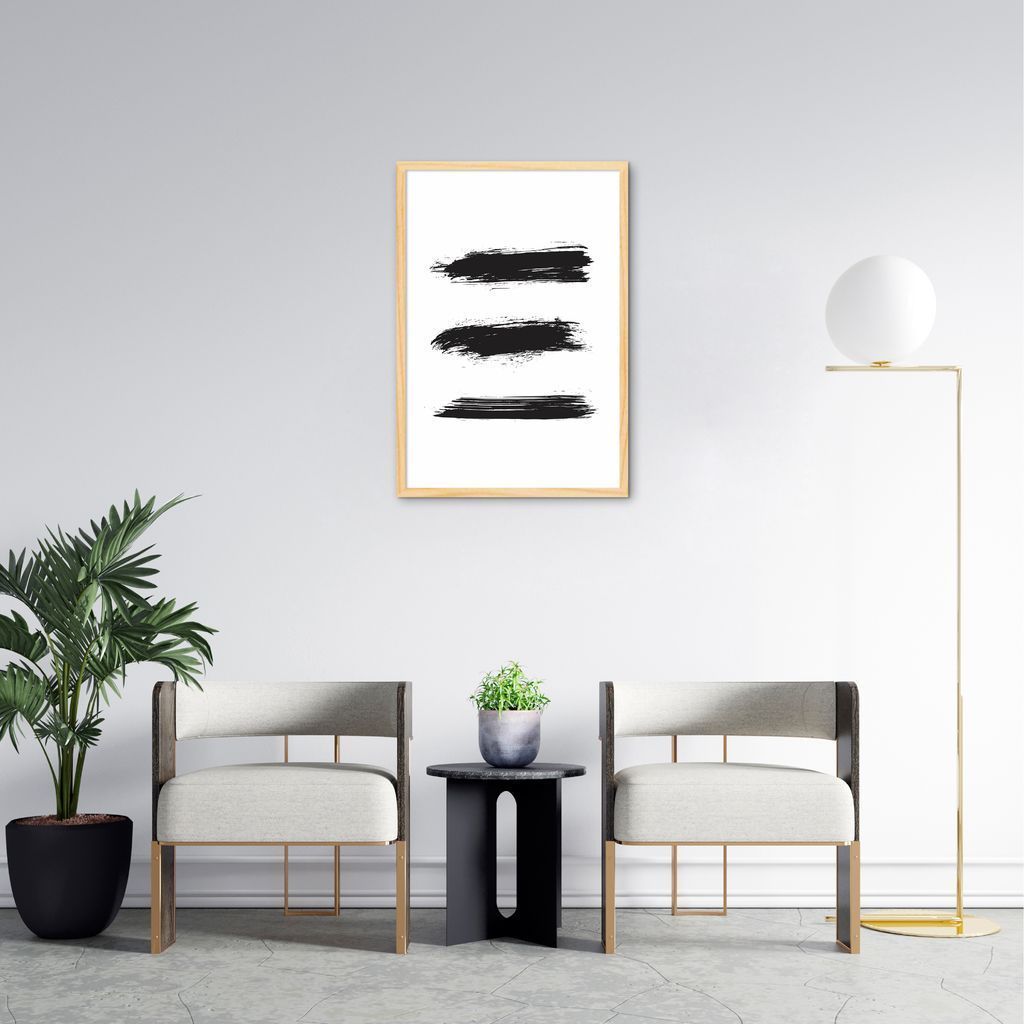 Quadro Pincelada Tripla 100x70 Caixa Marfim