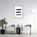 Quadro Pincelada Tripla 43x30 Filete Preto