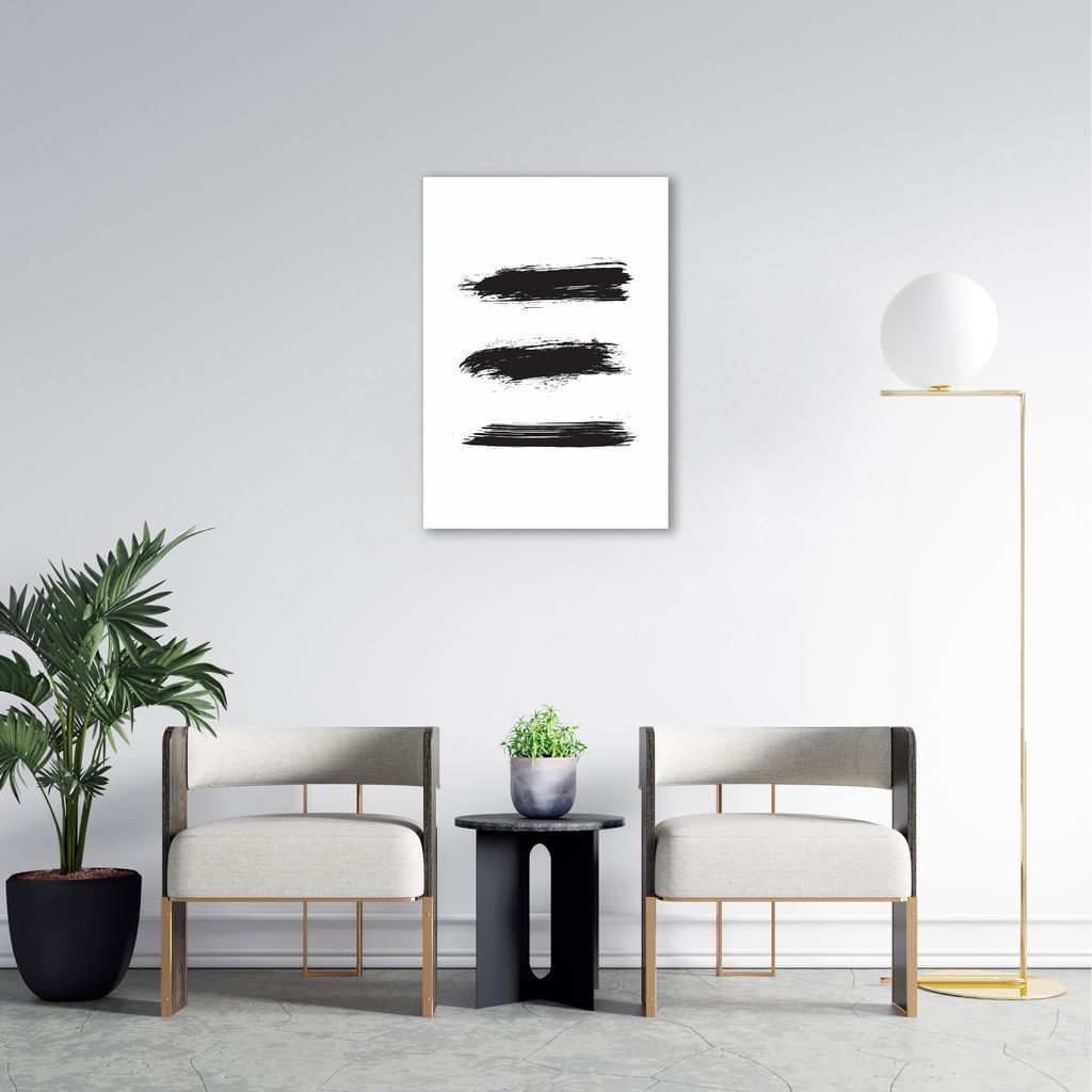 Quadro Pincelada Tripla 86x60 Sem Moldura
