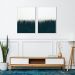 Quadro Pinheiros Neblina França 62x43 2-43x30 Filete Branco