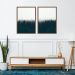 Quadro Pinheiros Neblina França 88x60 2-60x43 Caixa Marrom