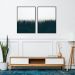 Quadro Pinheiros Neblina França 88x60 2-60x43 Filete Preto