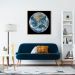 Quadro Planeta Terra 43x43 Filete Marfim