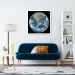 Quadro Planeta Terra 86x86 Caixa Branco