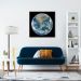 Quadro Planeta Terra 86x86 Filete Marrom