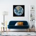 Quadro Planeta Terra 86x86 Filete Preto