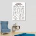 Quadro Posições Yoga Asanas Chart 100x70 Sem Moldura