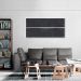 Quadro Preto Linha Minimalista 100x50 Filete Branco