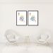 Quadro Rei e Rainha Carta Minimalista 142x100 2-100x70 Caixa Preto