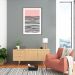 Quadro Rose Linhas Abstratas 60x43 Filete Marrom