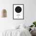 Quadro Signos do Zodíaco Câncer 60x43 Caixa Preto