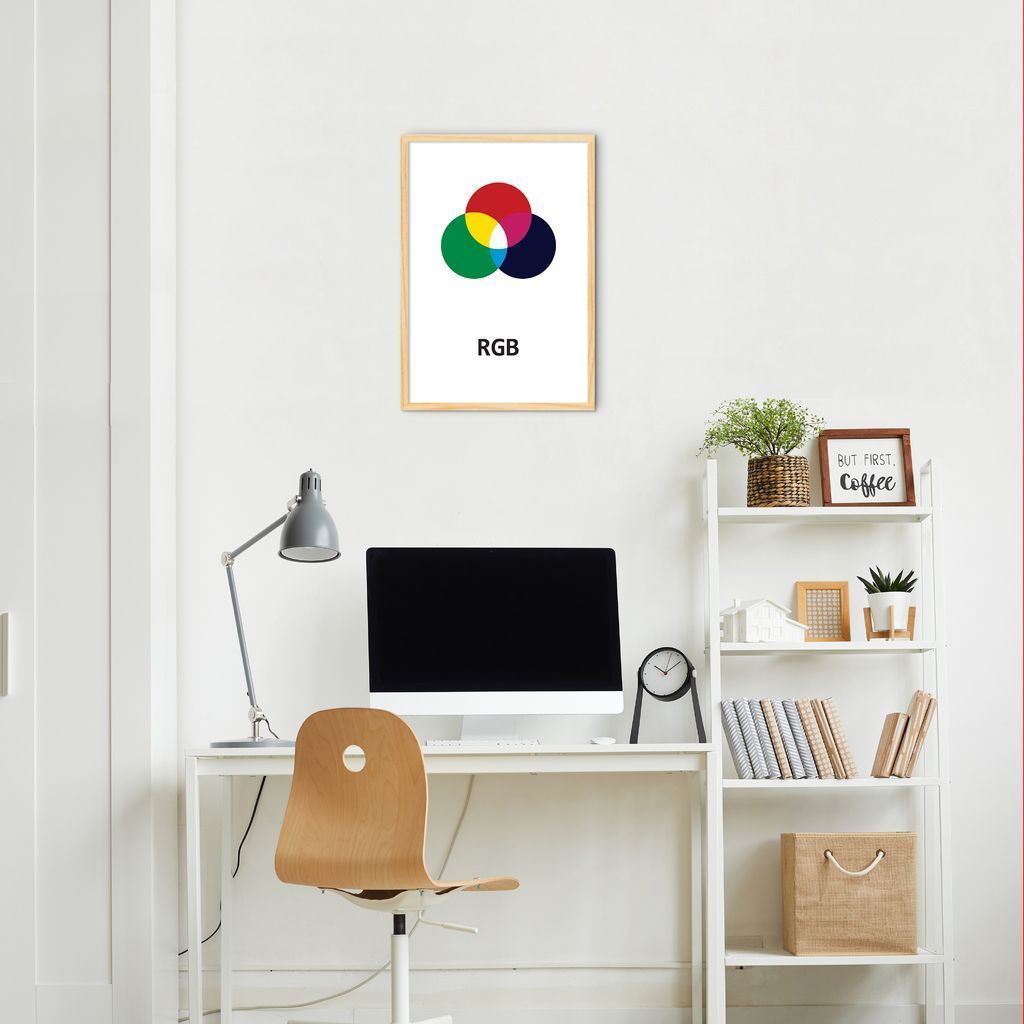 Quadro Sistema de Cores RGB 86x60 Caixa Marfim