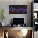 Quadro Sound Wave Colors 100x50 Filete Marfim