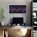 Quadro Sound Wave Colors 120x60 Caixa Branco