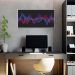 Quadro Sound Wave Colors 120x60 Filete Branco