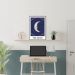Quadro The Moon Tarot 86x60 Filete Marrom