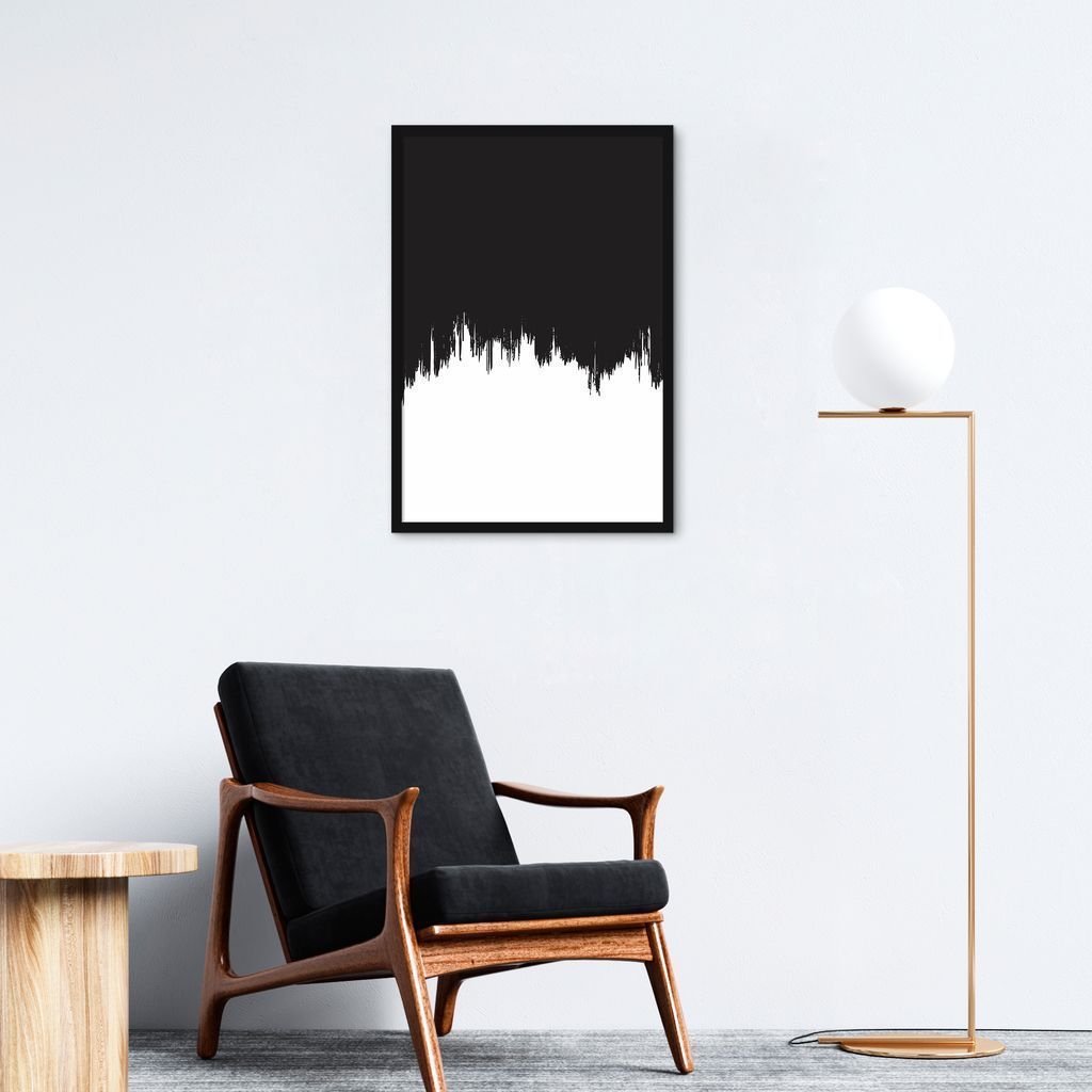 Quadro Tinta Preta 60x43 Caixa Preto
