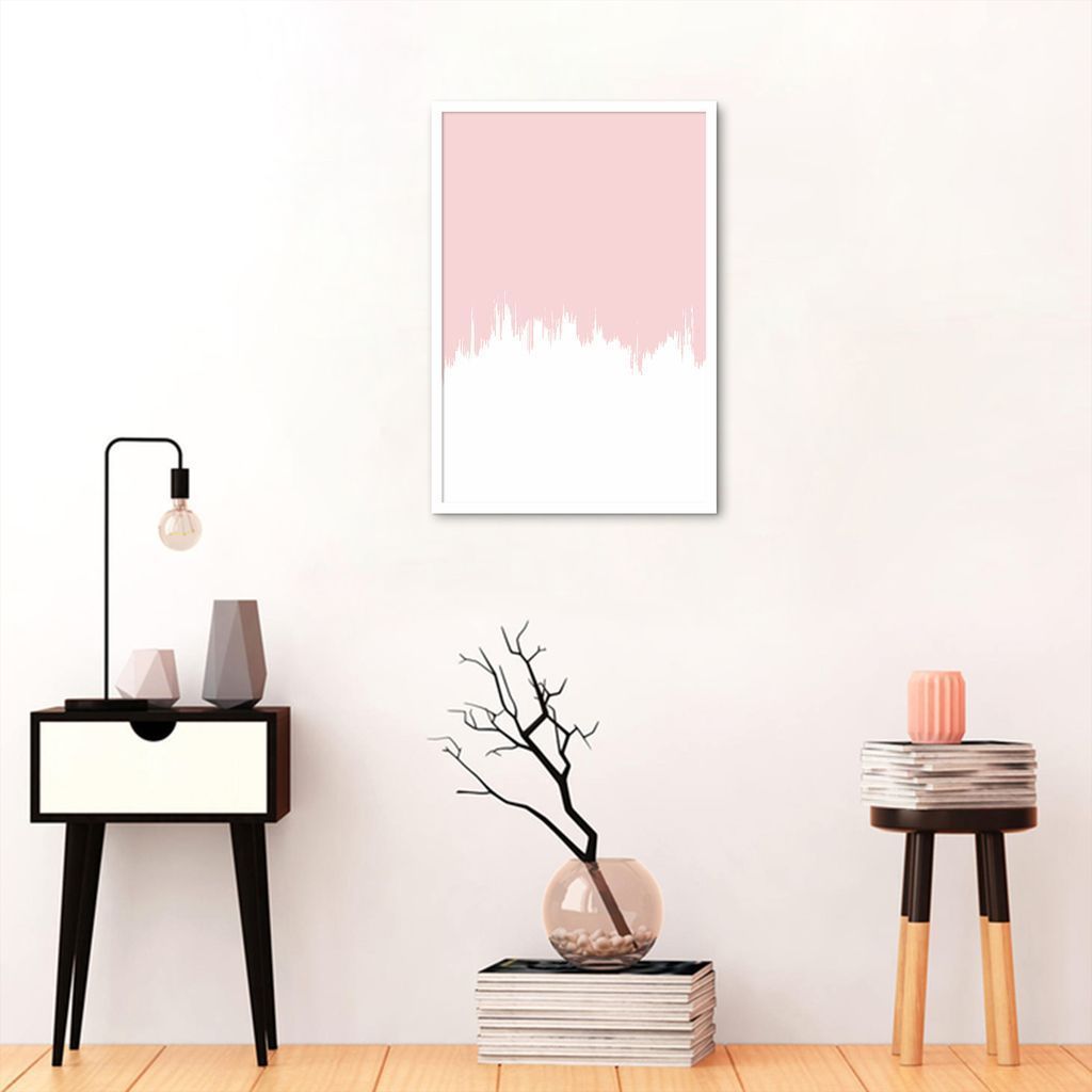 Quadro Tinta Rose 100x70 Caixa Branco