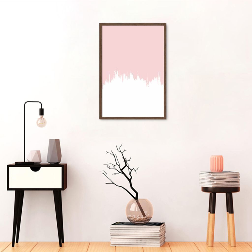 Quadro Tinta Rose 100x70 Caixa Marrom