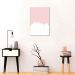 Quadro Tinta Rose 100x70 Filete Branco