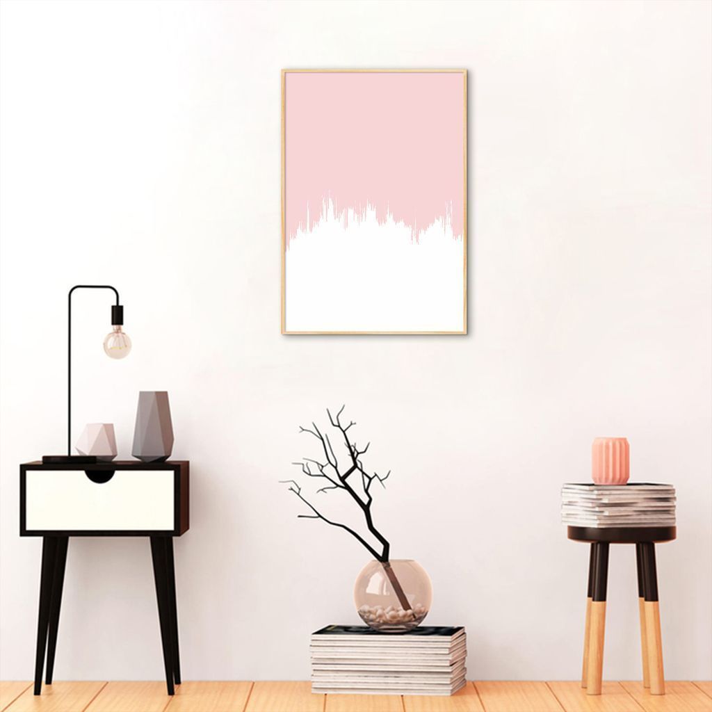 Quadro Tinta Rose 100x70 Filete Marfim