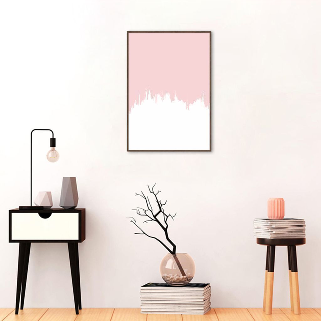 Quadro Tinta Rose 100x70 Filete Marrom
