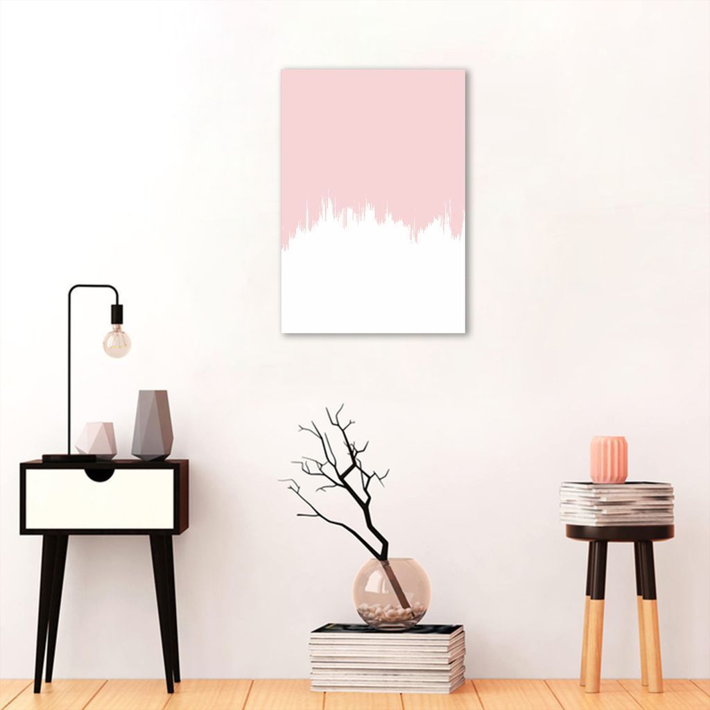 Quadro Tinta Rose 43x30 Sem Moldura