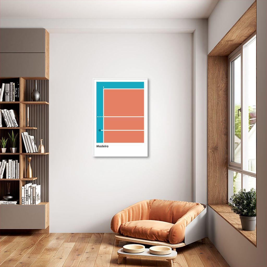 Quadro Tipos de Quadra Vôlei 100x70 Filete Branco