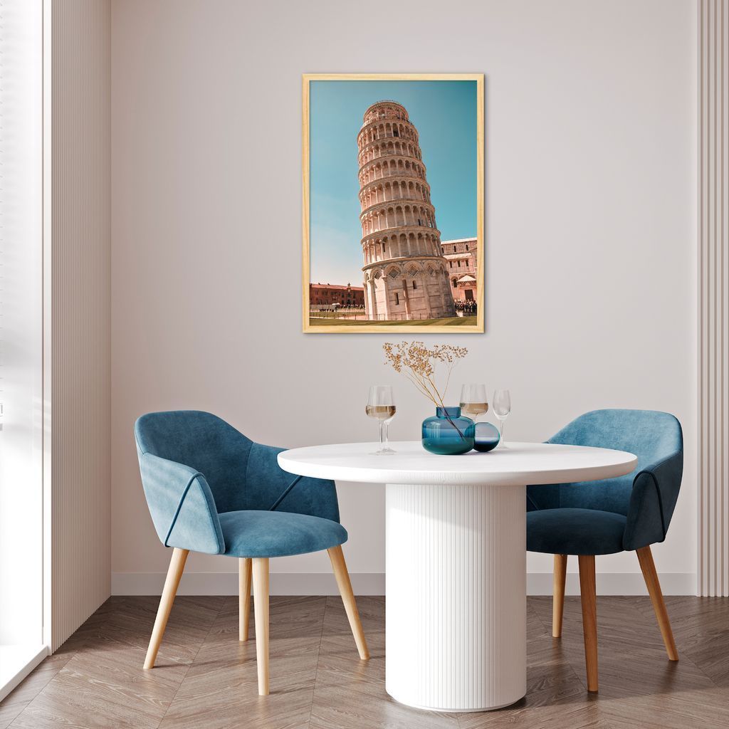 Quadro Torre de Pisa Itália 100x70 Caixa Marfim