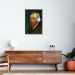 Quadro Van Gogh com Fones de Ouvido 43x30 Caixa Marrom