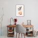 Quadro Vaso Boho Salmão 60x43 Filete Marrom