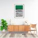 Quadro Verde Linhas Abstratas 100x70 Filete Marrom