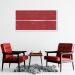 Quadro Vermelho Linha Minimalista 100x50 Caixa Branco