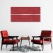 Quadro Vermelho Linha Minimalista 100x50 Sem Moldura