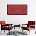 Quadro Vermelho Linha Minimalista 60x30 Caixa Preto