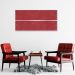 Quadro Vermelho Linha Minimalista 60x30 Filete Branco