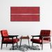 Quadro Vermelho Linha Minimalista 60x30 Filete Marrom
