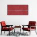 Quadro Vermelho Linha Minimalista 60x30 Filete Preto