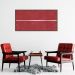 Quadro Vermelho Linha Minimalista 86x43 Caixa Marrom