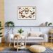 Quadro Vintage Borboletas II 60x43 Filete Marrom