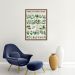 Quadro Vintage Botânica Flores e Plantas 43x30 Caixa Marrom