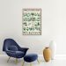 Quadro Vintage Botânica Flores e Plantas 60x43 Filete Marrom