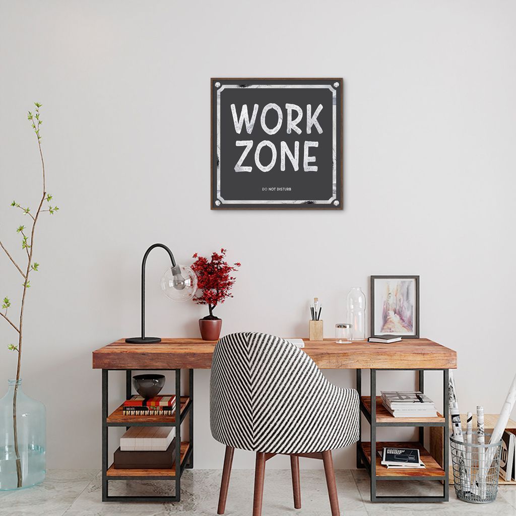 Quadro Work Zone 86x86 Filete Marrom