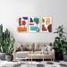 Quadros Contemporâneos Cores 184x86 3-86x60 Filete Marfim
