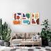 Quadros Contemporâneos Cores 214x100 3-100x70 Caixa Marfim