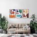 Quadros Contemporâneos Cores 214x100 3-100x70 Caixa Marrom