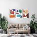 Quadros Contemporâneos Cores 94x43 3-43x30 Filete Marrom